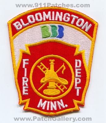 Bloomington Fire Department Patch (Minnesota)
Scan By: PatchGallery.com
Keywords: dept. minn.