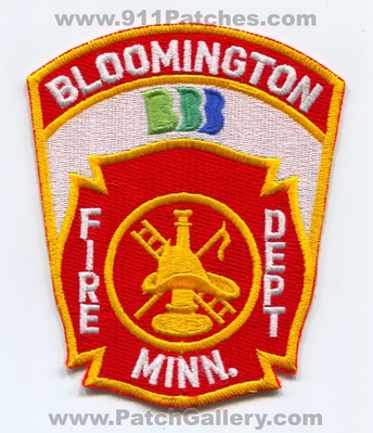 Bloomington Fire Department Patch (Minnesota)
Scan By: PatchGallery.com
Keywords: dept. minn.