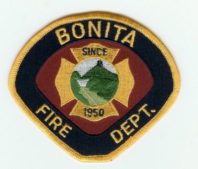 Bonita Fire Dept
Thanks to PaulsFirePatches.com for this scan.
Keywords: california department