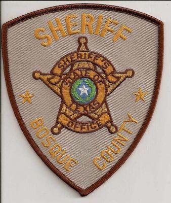 Bosque County Sheriff's Office
Thanks to EmblemAndPatchSales.com for this scan.
Keywords: texas sheriffs