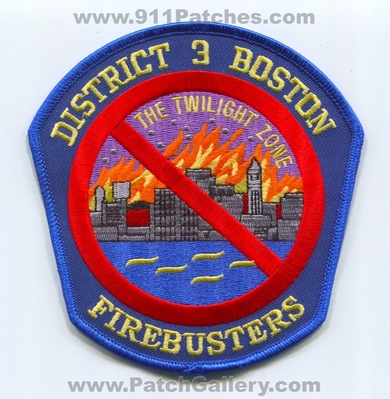 Boston Fire Department District 3 Patch (Massachusetts)
Scan By: PatchGallery.com
Keywords: dept. bfd b.f.d. company co. station firebusters the twilight zone