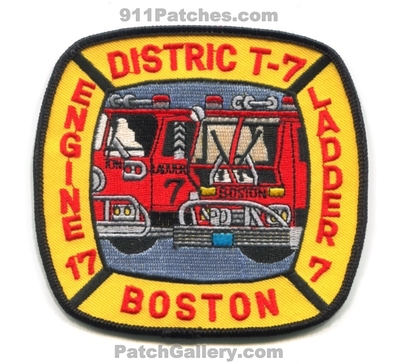 Boston Fire Department Engine 17 Ladder 7 District 7 Patch (Massachusetts)
Scan By: PatchGallery.com
Keywords: dept. bfd b.f.d. company co. station truck