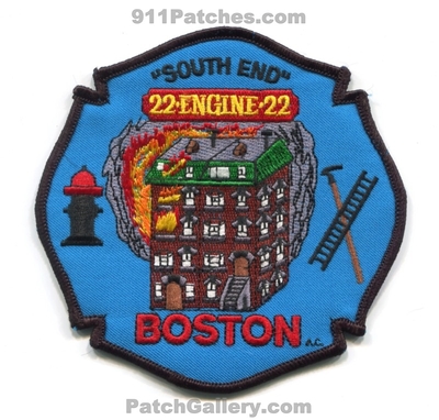 Boston Fire Department Engine 22 Patch (Massachusetts)
Scan By: PatchGallery.com
Keywords: dept. bfd company co. station south end