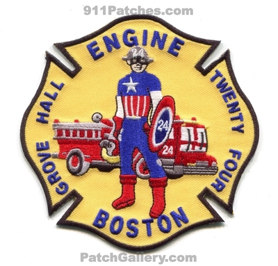 Boston Fire Department Engine 24 Patch (Massachusetts)
Scan By: PatchGallery.com
Keywords: dept. bfd b.f.d. twenty four company co. station grove hall
