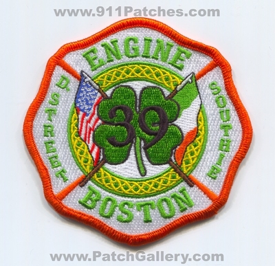 Boston Fire Department Engine 39 Patch (Massachusetts)
Scan By: PatchGallery.com
Keywords: Dept. BFD B.F.D. Company Co. Station D. Street Southie