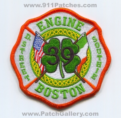 Boston Fire Department Engine 39 Patch (Massachusetts)
Scan By: PatchGallery.com
Keywords: Dept. BFD B.F.D. Company Co. Station D. Street Southie