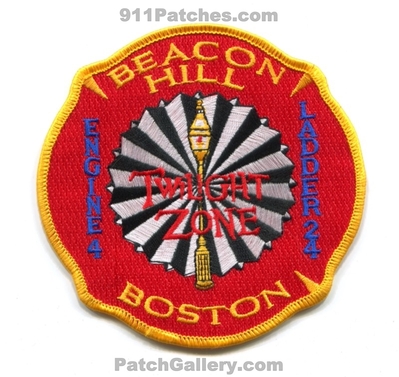 Boston Fire Department Engine 4 Ladder 24 Patch (Massachusetts)
Scan By: PatchGallery.com
Keywords: dept. bfd company co. station beacon hill twilight zone