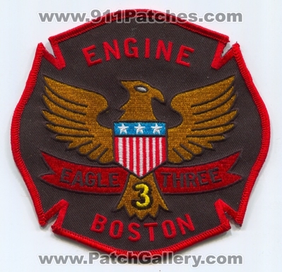 Boston Fire Department Engine 3 Patch (Massachusetts)
Scan By: PatchGallery.com
Keywords: dept. bfd company co. station eagle three