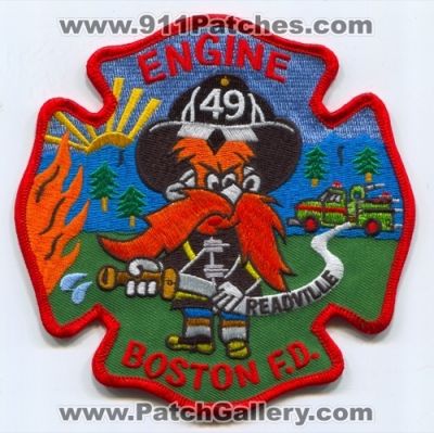 Boston Fire Department Engine 49 (Massachusetts)
Scan By: PatchGallery.com
Keywords: dept. bfd b.f.d. company station readville