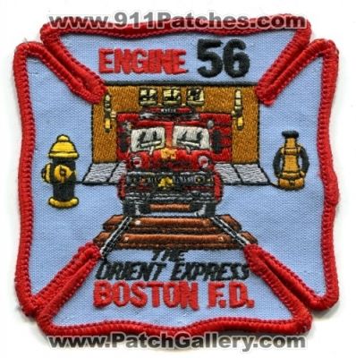 Boston Fire Department Engine 56 (Massachusetts)
Scan By: PatchGallery.com
Keywords: dept. bfd company station f.d. fd the orient express