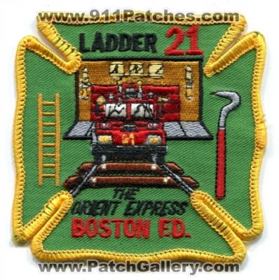 Boston Fire Department Ladder 21 (Massachusetts)
Scan By: PatchGallery.com
Keywords: dept. bfd company station f.d. fd the orient express
