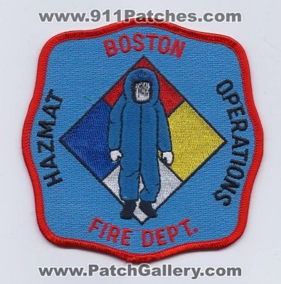 Boston Fire Department HazMat Operations (Massachusetts)
Thanks to PaulsFirePatches.com for this scan.
Keywords: dept. haz-mat