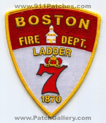 Boston Fire Department Ladder 7 Patch (Massachusetts)
Scan By: PatchGallery.com
Keywords: dept. bfd company co. station