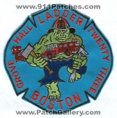 Boston Fire Department Ladder 23 Patch (Massachusetts)
Scan By: PatchGallery.com
Keywords: dept. bfd company co. station grove hall twenty three hulk
