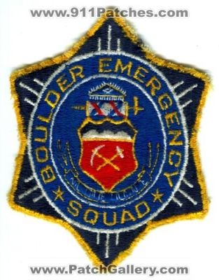 Boulder Emergency Squad Patch (Colorado)
[b]Scan From: Our Collection[/b]
Keywords: bes ems