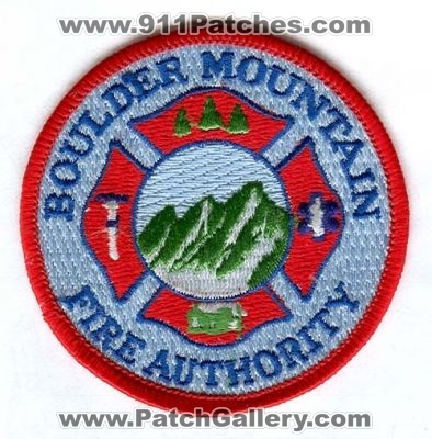 Boulder Mountain Fire Authority Patch (Colorado)
[b]Scan From: Our Collection[/b]
Keywords: department dept.