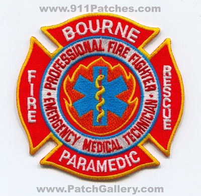 Bourne Fire Rescue Department EMT Paramedic Patch (Massachusetts)
Scan By: PatchGallery.com
Keywords: dept. emergency medical technician professional firefighter iaff