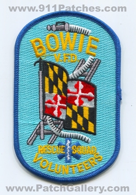 Bowie Volunteer Fire Department Rescue Squad Volunteers Patch (Maryland)
Scan By: PatchGallery.com
Keywords: vol. dept. vfd v.f.d. ems ambulance