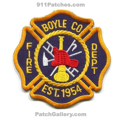 Boyle County Fire Department Patch (Kentucky)
Scan By: PatchGallery.com
Keywords: est. 1954