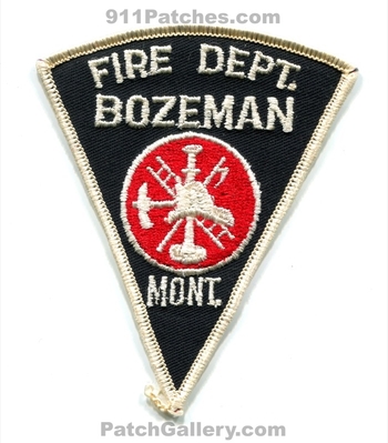 Bozeman Fire Department Patch (Montana)
Scan By: PatchGallery.com
Keywords: dept. mont.