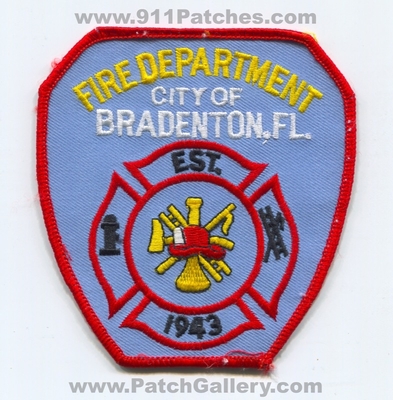 Bradenton Fire Department Patch (Florida)
Scan By: PatchGallery.com
Keywords: city of dept. fl. est. 1943