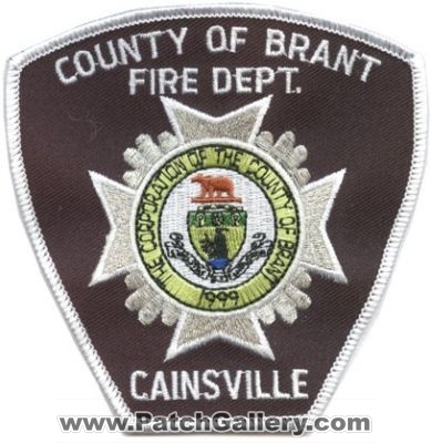 Brant County Cainsville Fire Dept (Canada ON)
Thanks to zwpatch.ca for this scan.
Keywords: of department
