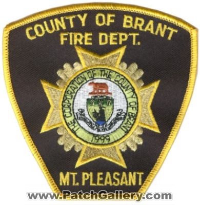 Brant County Mount Pleasant Fire Dept (Canada ON)
Thanks to zwpatch.ca for this scan.
Keywords: of mt department