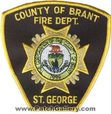 Brant County Saint George Fire Dept (Canada ON)
Thanks to zwpatch.ca for this scan.
Keywords: of st department