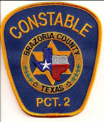 Brazoria County Constable Precinct 2
Thanks to EmblemAndPatchSales.com for this scan.
Keywords: texas pct