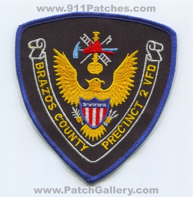 Brazos County Precinct 2 Volunteer Fire Department Patch (Texas)
Scan By: PatchGallery.com
Keywords: co. pct. vol. dept. vfd