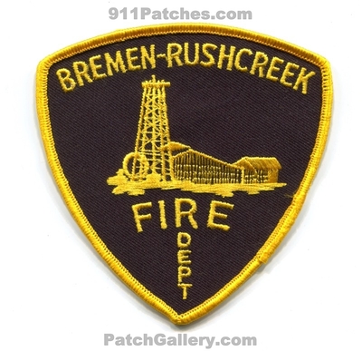 Bremen-Rushcreek Fire Department Patch (Ohio)
Scan By: PatchGallery.com
Keywords: dept.