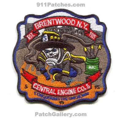 Brentwood Fire Department Engine 5 Patch (New York)
Scan By: PatchGallery.com
Keywords: dept. central company co. station