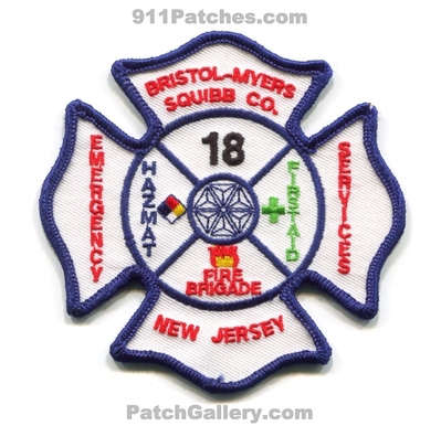Bristol Myers Squibb Company Fire Brigade 18 Emergency Services Patch (New Jersey)
Scan By: PatchGallery.com
Keywords: co. department dept. ert response team ems first aid hazmat haz-mat es