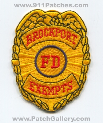 Brockport Volunteer Firemans Exempt Benevolent Association Inc Fire Department Patch (New York)
Scan By: PatchGallery.com
Keywords: vol. assn. inc. dept. exempts