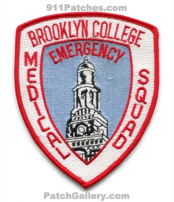 Brooklyn College Emergency Medical Squad EMS Patch (New York)
Scan By: PatchGallery.com
Keywords: ambulance