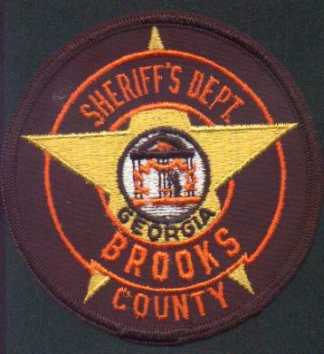 Brooks County Sheriff's Dept
Thanks to EmblemAndPatchSales.com for this scan.
Keywords: georgia sheriffs department