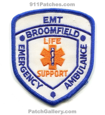 Broomfield Emergency Ambulance EMT Patch (Colorado) (Defunct)
[b]Scan From: Our Collection[/b]
Keywords: emergency medical technician ems life support