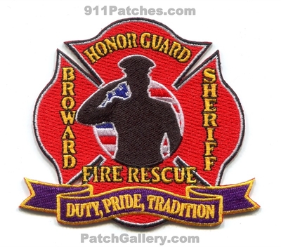 Broward County Sheriffs Honor Guard Fire Rescue Department Patch (Florida)
Scan By: PatchGallery.com
Keywords: co. dept. office police duty pride tradition