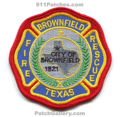 Brownfield Fire Rescue Department Patch (Texas)
Scan By: PatchGallery.com
Keywords: city of dept. 1921