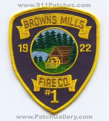 Browns Mills Fire Company Number 1 Patch (New Jersey)
Scan By: PatchGallery.com
Keywords: co. no. #1 department dept. 1922