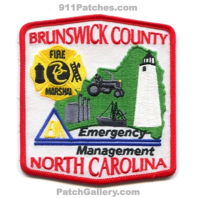 Brunswick County Emergency Management Fire Marshal Patch (North Carolina)
Scan By: PatchGallery.com
Keywords: co. em
