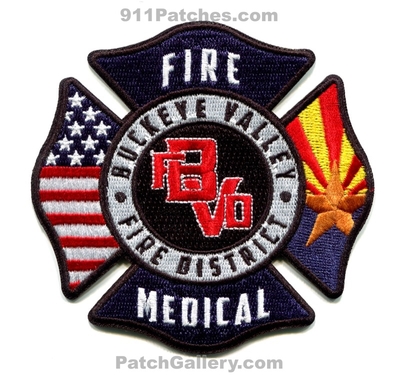 Buckeye Valley Fire District Patch (Arizona)
Scan By: PatchGallery.com
[b]Patch Made By: 911Patches.com[/b]
Keywords: dist. department dept. medical bvfd