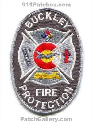Buckley Air Force Base Fire Protection USAF Military Patch (Colorado)
[b]Scan From: Our Collection[/b]
Keywords: afb prot. department dept. airport