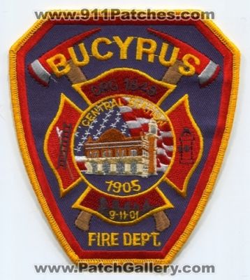 Bucyrus Fire Department Patch (Ohio)
Scan By: PatchGallery.com
Keywords: dept. central station 9-11-01