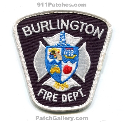 Burlington Fire Department Patch (Canada Ontario) (Confirmed)
Scan By: PatchGallery.com
Keywords: dept. 1896