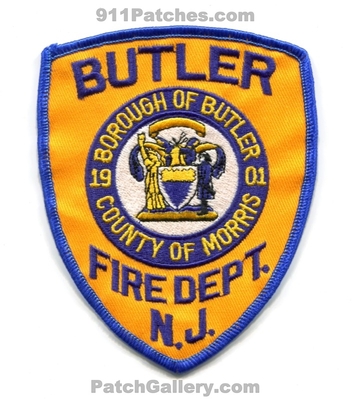 Butler Fire Department Morris County Patch (New Jersey)
Scan By: PatchGallery.com
Keywords: dept. borough of co. 1901