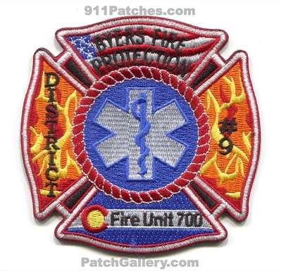 Byers Fire Protection District 9 Fire Unit 700 Patch (Colorado)
[b]Scan From: Our Collection[/b]
Keywords: prot. dist. number no. #9 department dept.