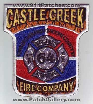 Castle Creek Fire Company 64 (New York)
Thanks to Dave Slade for this scan.
Keywords: department dept. chenango broome county & and ems