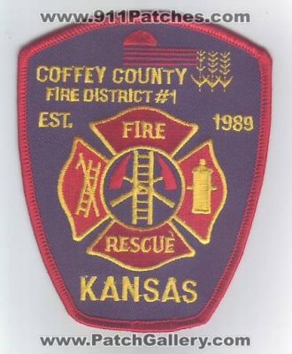 Coffey County Fire Rescue Department District Number 1 (Kansas)
Thanks to Dave Slade for this scan.
Keywords: #1 dept.