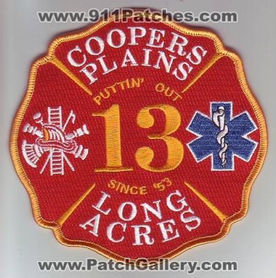 Coopers Plains Long Acres Fire Department (New York)
Thanks to Dave Slade for this scan.
Keywords: dept. 13